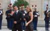 当地时间2015年7月16日，法国巴黎，墨西哥总统涅托（Enrique Pena Nieto）与夫人里维拉（Angelica Rivera）到访巴黎，参加法国国宴。