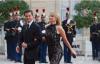 当地时间2015年7月16日，法国巴黎，墨西哥总统涅托（Enrique Pena Nieto）与夫人里维拉（Angelica Rivera）到访巴黎，参加法国国宴。