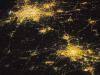 卫星拍京津翼上空夜景图。
