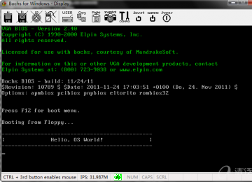 第一个Hello,OS World操作系统